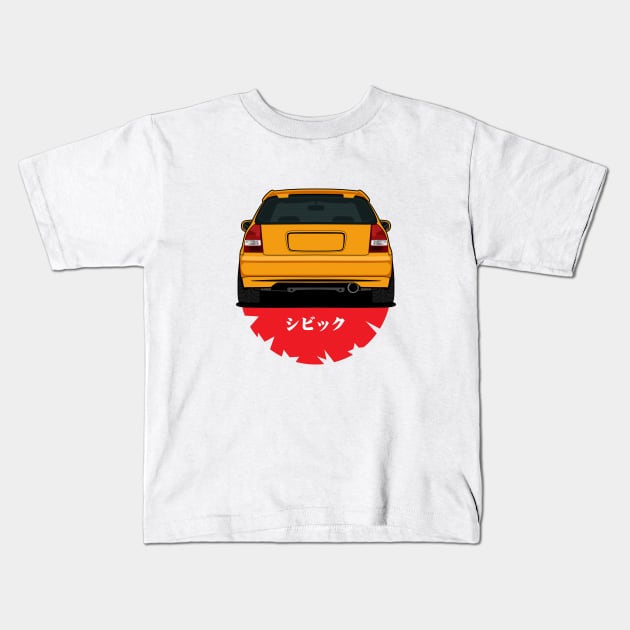 Honda Civic Kids T-Shirt by AdriaStore1